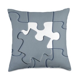 Redesign IQ Challenge Games Wallpapers IQ Game Design and Rearrange Images Parts in Gray Color Throw Pillow, 18x18, Multicolor