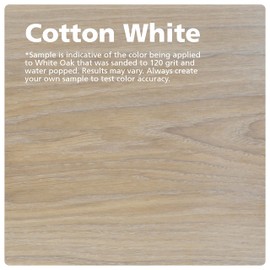 Rubio Monocoat Wood Stain & Finish 65 ft² - Cotton White | Oil Plus 2C | Quick-Dry, Eco-Friendly Linseed Wood Oil for Indoor Use, Includes Accelerator (Part B) | Protector | 130 ml