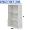 3 Tier Bookshelf, 36'' Tall Bookcases with Cabinet, Floor Standing