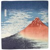丸全(Maruzen) 和雑貨 綿風呂敷 北斎赤富士 50×50cm No101