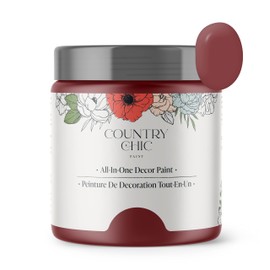 Chalk Style Paint - for Furniture, Home Decor, Crafts - Eco-Friendly - All-in-One - No Wax Needed (Cranberry Sauce [red], Pint (16 oz))