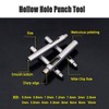 Hollow Hole Punch Tool, POWERTOOL 5PCS Hollow Puncher Belt Hole