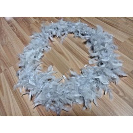 FeatherParadise 6 Feet 40g Silver Chandelle Boas Feather Boas Wedding Party Scarf