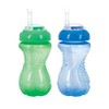 Nuby 2-Pack No-Spill Cup with Flex Straw, 10 Ounce, Colors