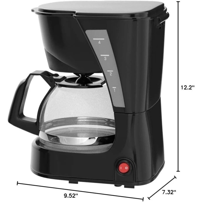 Gevi 4 Cups Small Coffee Maker, Compact Coffee Machine with