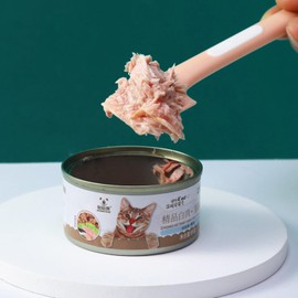 Pet Canned Spoon Long Handle,Multifunctional Pet Tableware Cat Food Spatula Pet Wet Food Mixing Spoon, Cute Pet Supplies Pet Can Opener,Pet Supplies Basic Bowls Bowls and Dishes Accessories (Grey)