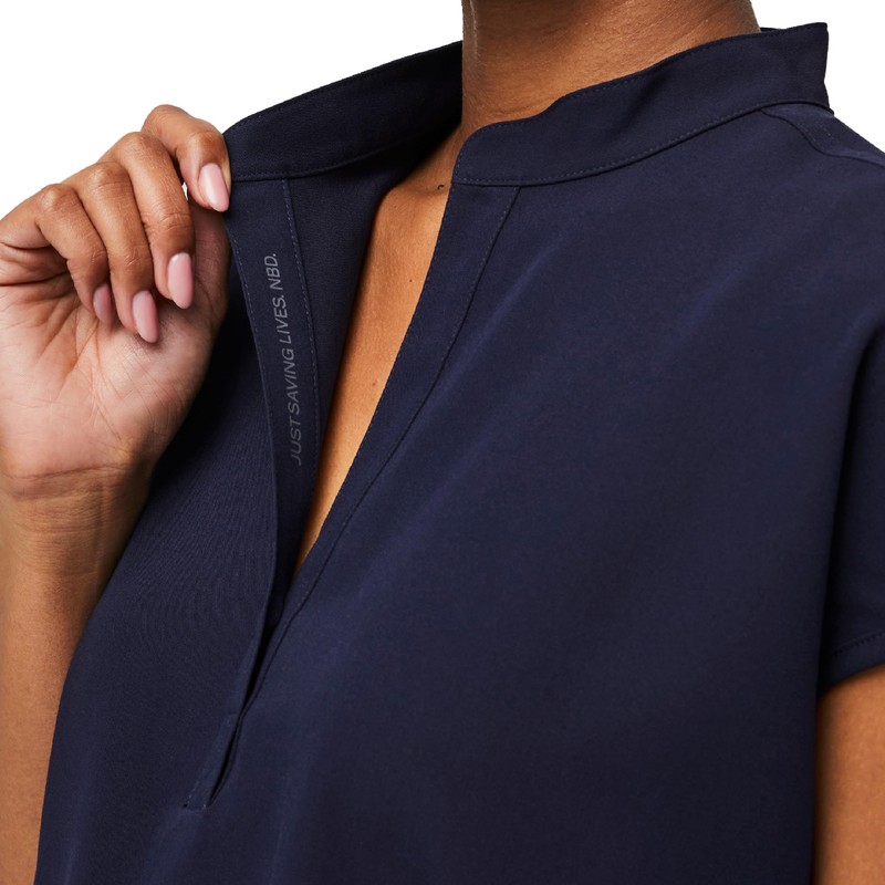 FIGS Rafaela Oversized Scrub Top for Women — Navy Blue,