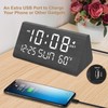 DreamSky Digital Alarm Clocks for Bedrooms - Wooden Desk Clock