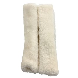 PACK OF 2 Handmade Fleece CPAP BIPAP approx 5" Wrap Around with Hook and Loop Tape Cheek Strap Covers for Sleep Apnea VARIOUS COLOURS (Cream Smooth)