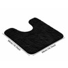 U-Shaped Bathroom Toilet Mat – Thick Plush Polyester Absorbent Rug