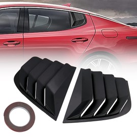 Sporacingrts Side Window Louvers Scoop Cover Sunshade Compatible with 2018 2019 2020 2021 2022 Kia Stinger Black (YMX3-1-SSW055-BK)