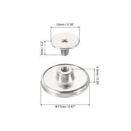 PATIKIL Jeans Buttons Replacement, 8 Pack Adjustable Waist Extender Buckle Pants Button Pins for Tighten Loose Waistband, Silver