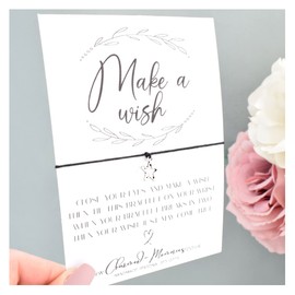 Make a Wish Bracelet | Motivational Uplifting Affirmation Gift | Tibetan Silver Colour Charm Bracelet | Friendship Sister Mum Best Friend Colleague