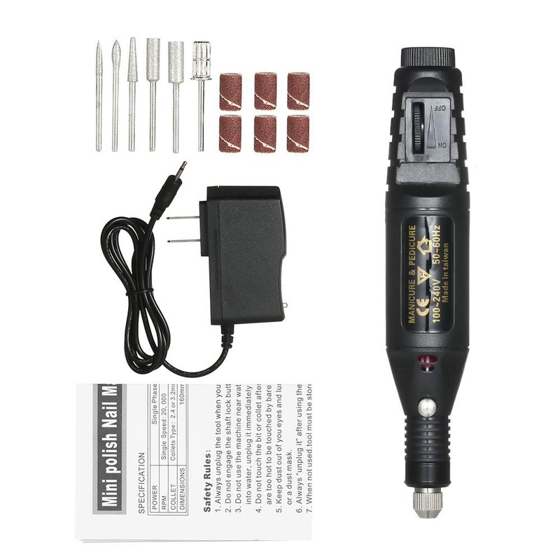 14pcs 100V-240V Mini Electric Grinder Drill Variable Speed Rotary Engraving