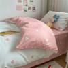 Nyescasa Heart Bed Linen 135 x 200 cm Pink White