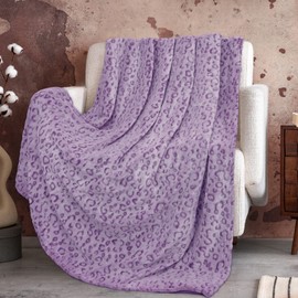 ZHIKU Fleece Blankets Throw Purple Lightweight Throw Blanket Soft Cozy Throw Blanket Purple 50"×60"