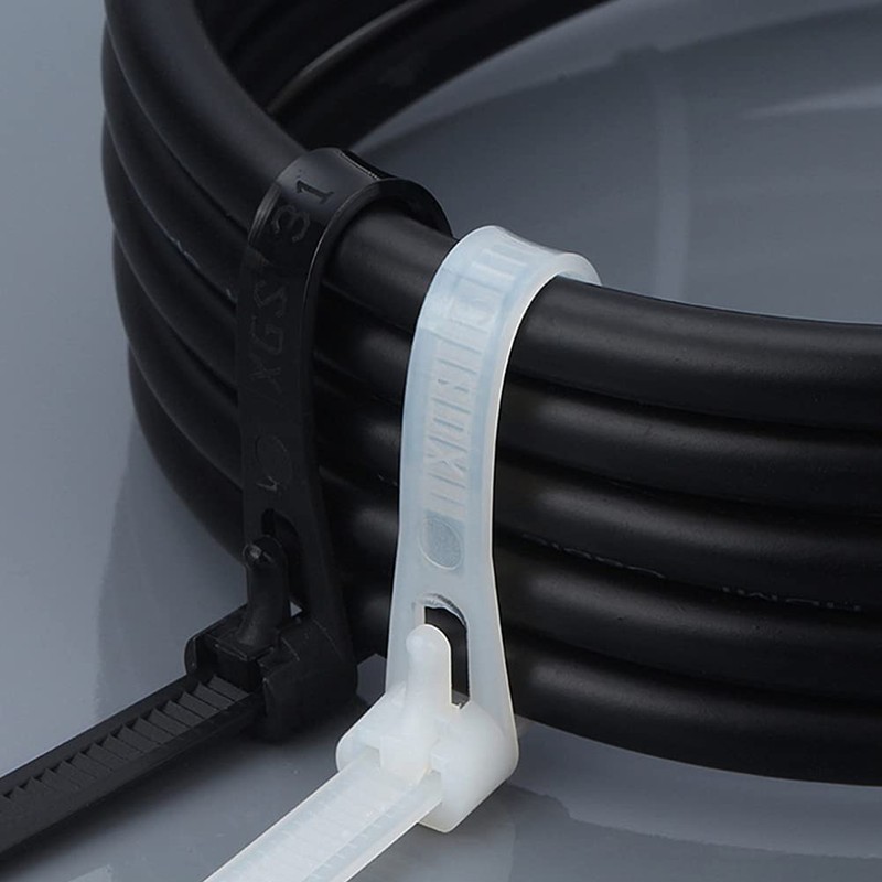 Oksdown 100 Pack 20 inch Reusable Zip Ties White Heavy