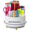 Marbrasse Desk Organiser, 360 Degree Rotating Pen Holder for Desk