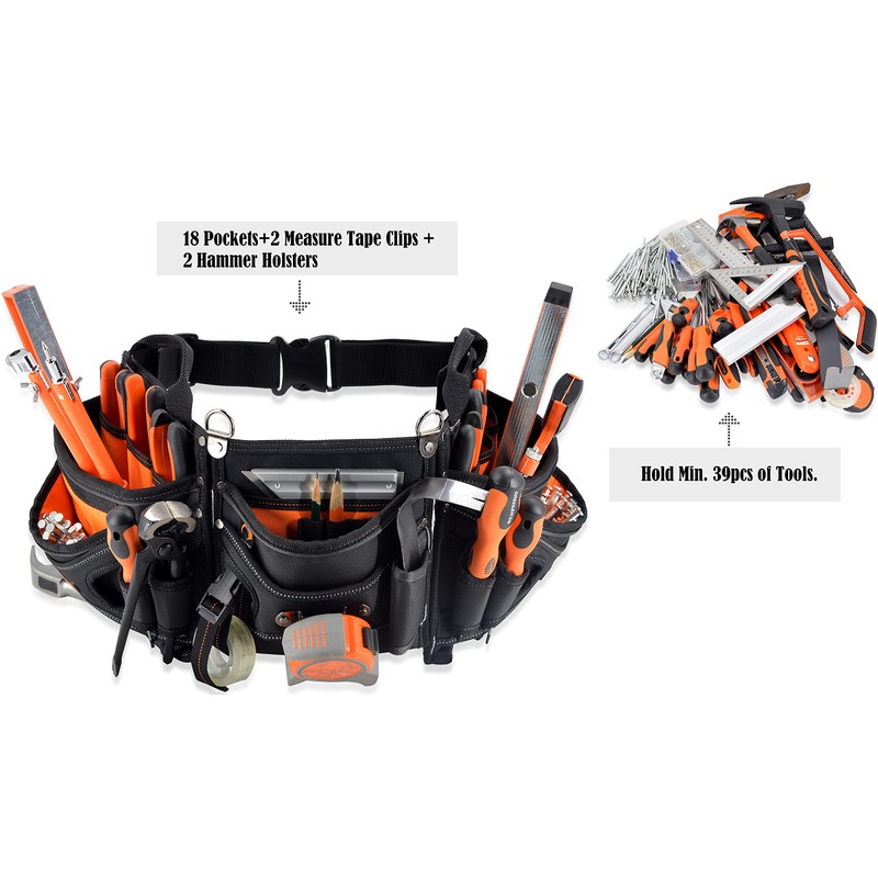 WELKINLAND 18-pocket Carpenter's Tool Belt - Construction & HVAC Tool