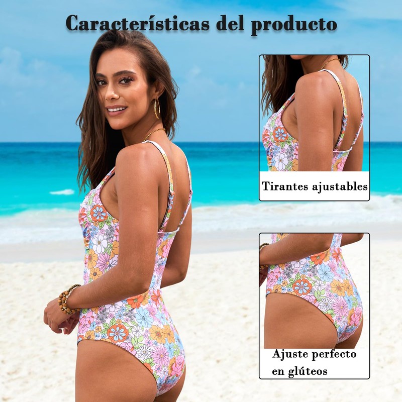 Traje de Baño para Mujer, Una Pieza, Diseño Completo (MX/US,