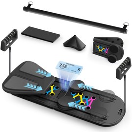 Pilates Reformer, Reformer Pilates Machine for Home Workout, Multifunctional Abdominal Board, Portable Foldable Ab Trainer Machine, Pilates Core Workout Equipment for Women (Black)