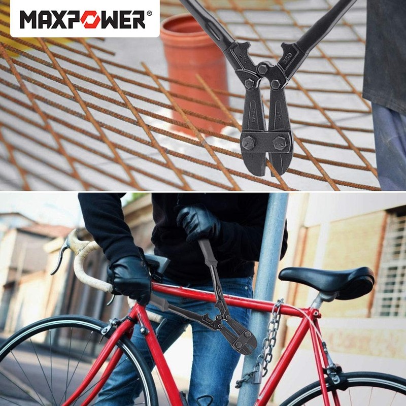 MAXPOWER 14-Inch Heavy Duty Bolt Cutter, Hardened Chrome Molybdenum Steel