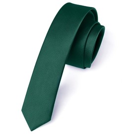 Enlision Men's Tie Narrow 4 cm Plain Silk Ties for Men Tie Wedding Party Classic Formal Elegant Tie Business, F-Dark Green