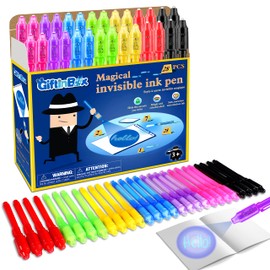 GIFTINBOX GIFTINBOX Invisible Ink Pen, 28PCS Spy Pen with UV Light for Kids, Birthday Party Favors for Kids 4-8 8-12, Classroom Prize for Students Magic Marker for Secret Message