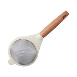 hobbyme Stainless Steel Fine Mesh Strainer Kitchen Flour Sieve Wood Handle Filter for Removing Juice Tea Slag Pastry Making Baking Tools