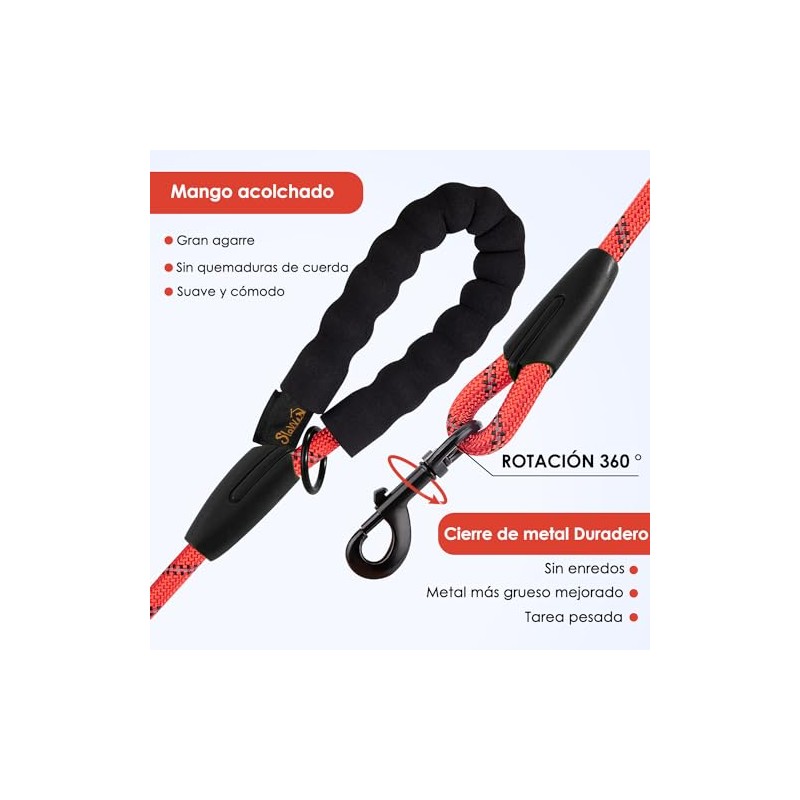 SlowTon Correa para Perro, 1.5m Grande Mediano Pequeño Correas de