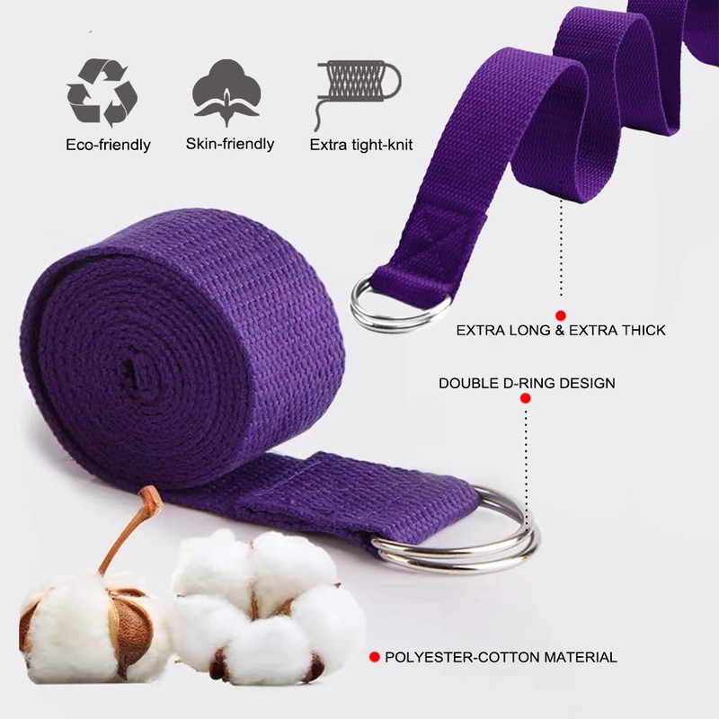 Vivva Yoga Strap for Stretching Yoga Strap Stretch Bands for