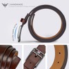 VANNANBA - Cinturón de piel genuino para jeans para hombre,