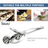 Teivio Stainless Steel Metal Serving Utensils - Large Set of