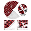 Christmas Tree Skirt Deer Reindeer Buffalo Plaid Small Xmas Tree