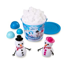 Play Visions Floof Modeling Clay - Reuseable Indoor Snow - Mr. & Mrs Snowman Set With Endless Creations and 22 Molding Accessories