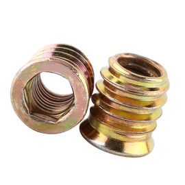 Ejoyous Pack of 20 Threaded Bushing Screws, Drive Nuts, Hexagon Socket Screw Inserts, Thread Insert, Galvanised Carbon Steel Drive Nut Thread Insert (M8 x 15 mm)