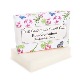 Clovelly Soap Co Natural Handmade Rose Geranium Soap Bar for all Skin Types 100g