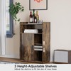 Adjustable Storage Cabinet with Sliding Doors, Multi-Functional Organizer with 2-Tier
