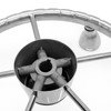 5-Spoke Destroyer Style Stainless Boat Steering Wheel, Marine Steering Wheel