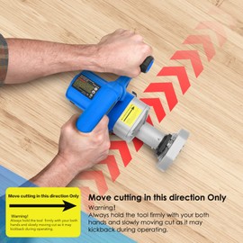 igooo Toe Kick Saw EKS85, 3-3/8 in. Blades, 2 Alloy Blade for Woods, 1 Diamond Blade for Tiles and Stones, Flush Cutting, Special Circular Saw for Removing Subfloor or Tiles