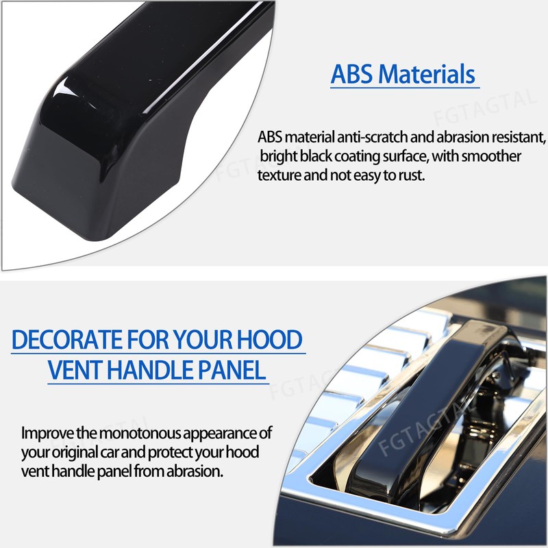 Fgtagtal Hood Deck Vent Panel Trim Compatible with Hummer H2