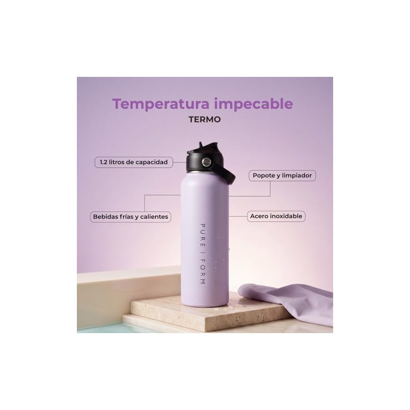Pure Form Botella Térmica 1.2 lt - Termo de Acero