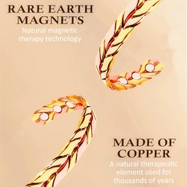 LORNREIN-Copper Bracelet for Women, three-colour Design with 6 Magnets (three-colour)