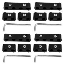 12 Piezas Separadores de Cable de Bujías Aleación de Aluminio Divisor de Cables del Motor Separador de Cables de Bujías 8 mm 9 mm 10 mm Divisor de Cables del Motor Reemplazo Automotriz(Negro)