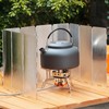 Camping Stove Wind Protection 16 Plates Foldable Wind Protection Camping