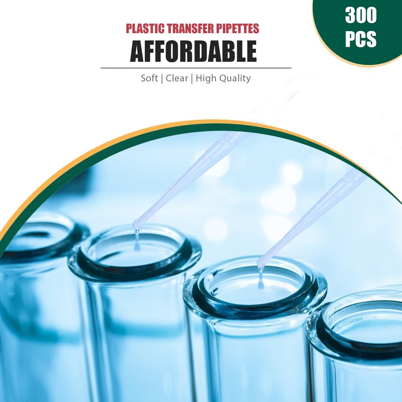 3 ml Disposable Plastic Transfer Pipette, moveland Measuring Pipette for