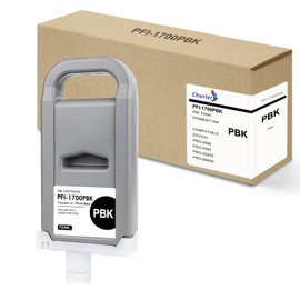 PFI-1700 Photo Black Pigment Remanufactured Ink Cartridge Replacement for Canon PFI1700 PFI-1700 PBK imagePROGRAF Pro2000, 2100, Pro 4000s, 4100, 4100S, 6000s, 6100, 6100S Printers (700ML)