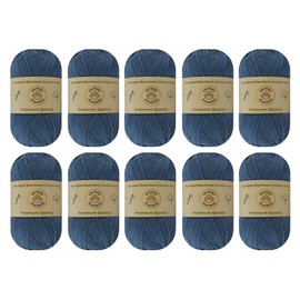 10-Pack Yonkey Monkey Skein Tencel Yarn - 70% Bamboo, 30% Cotton - Softest Quality Crocheting, Knitting Supplies - Lightweight and Breathable Fabric Threads 210 Meters