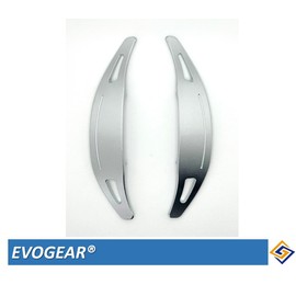 EVOGEAR External Benz Dedicated Paddle Shift Cover Aluminum (Type D) W213 E300L E350L E63S 2020 2021 Steering Paddle Shift Extension Accessory Custom Parts (Silver)