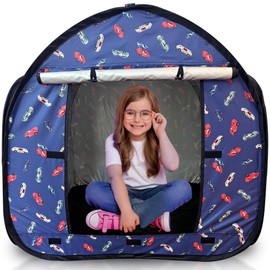 Sensory Tent for Autistic Kids, 90 x 90 inches, Toy Car Design Blue